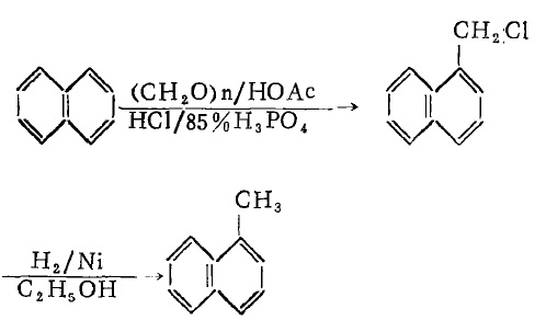 α-甲基萘合成的反应原理